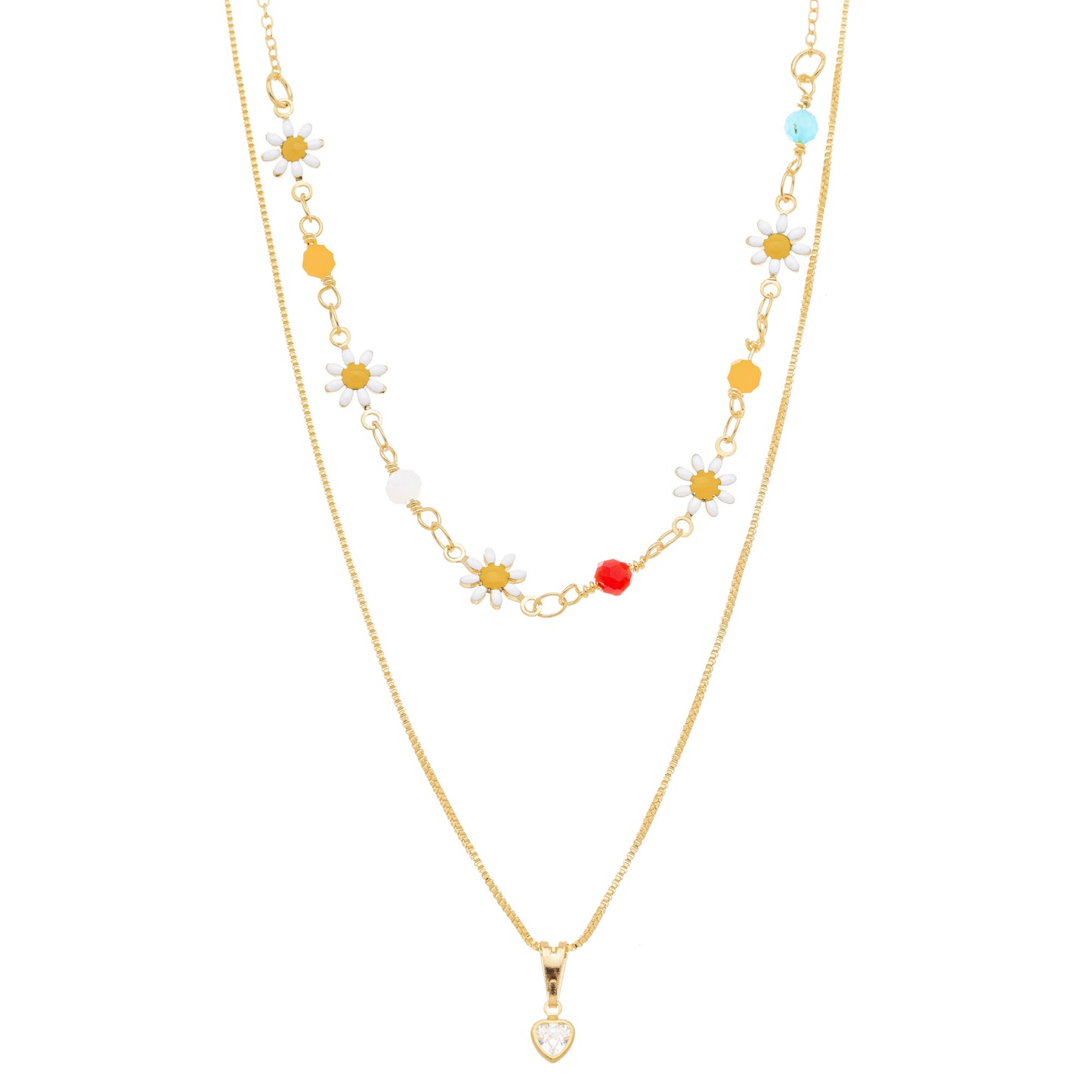 Flower Heart Necklace