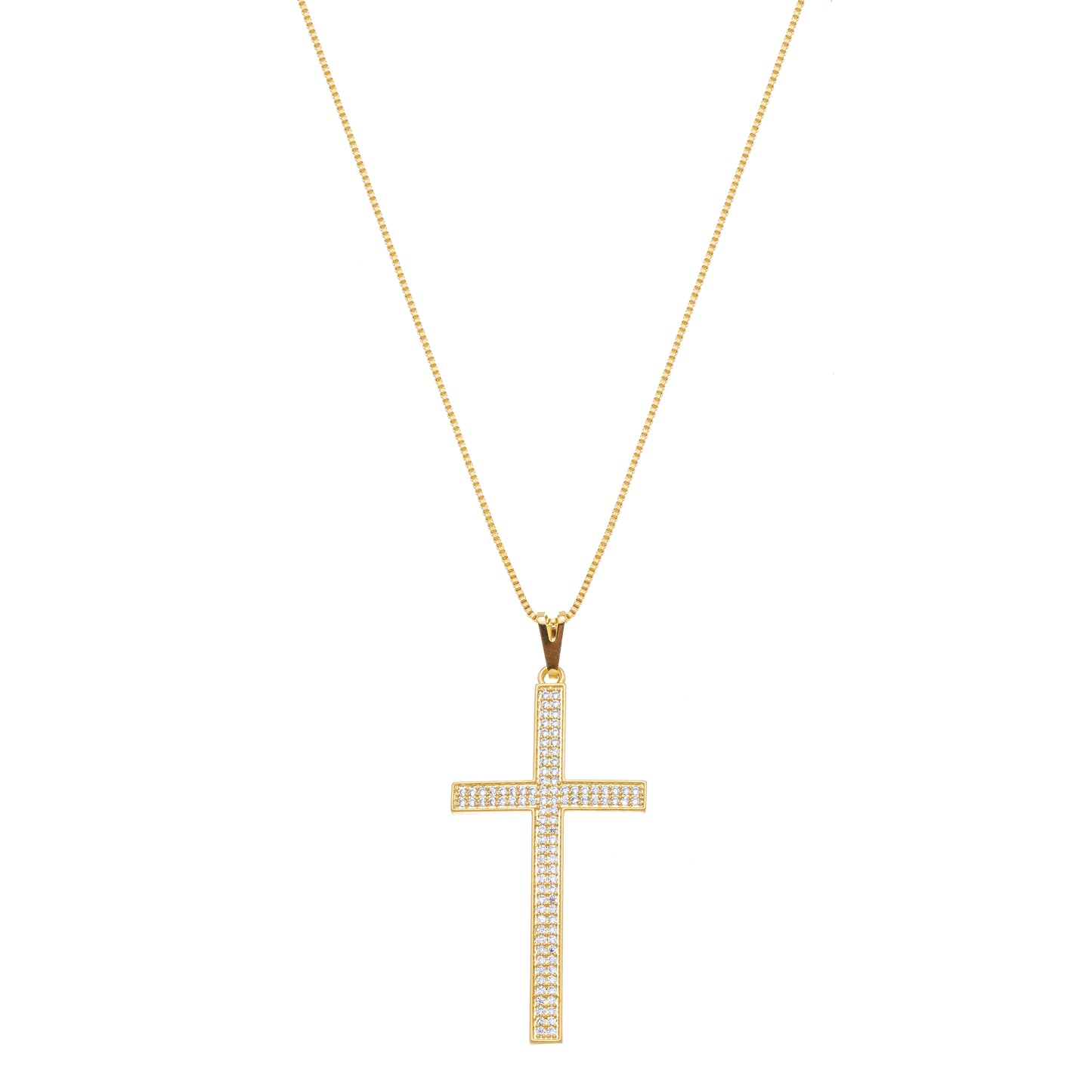 Crucifix Zircon Necklace