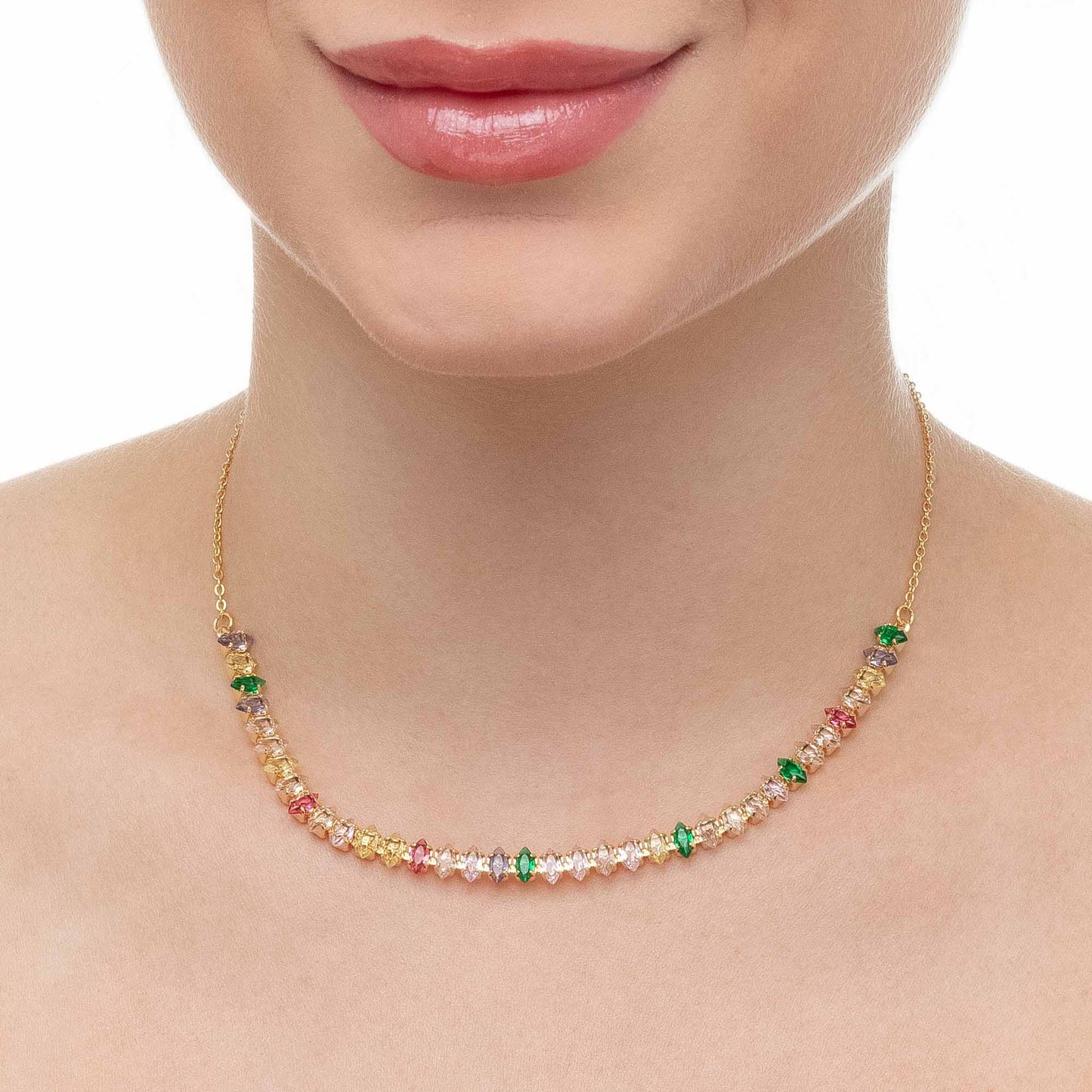 Colorful Zircon Necklace